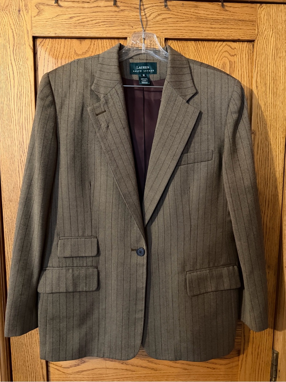 Ralph Lauren Women’s Grey Pinstripe Blazer
